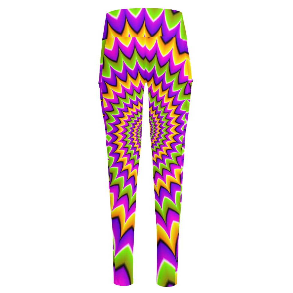 Twisted Colors Moving Optical Illusion High-Waisted Pocket Leggings