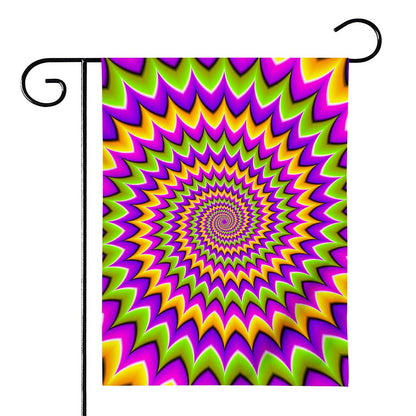 Twisted Colors Moving Optical Illusion House Flag