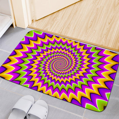 Twisted Colors Moving Optical Illusion Indoor Door Mat