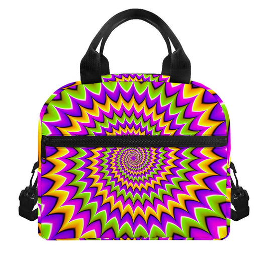 Twisted Colors Moving Optical Illusion Insulated Lunch Bag