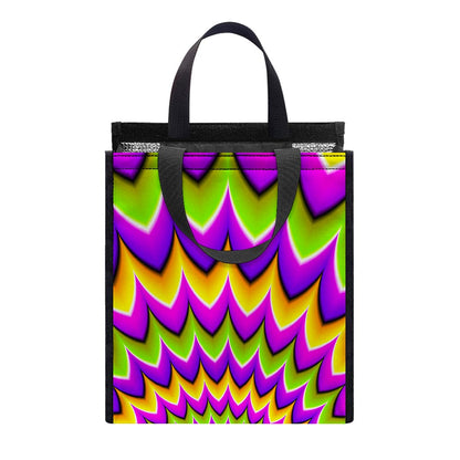 Twisted Colors Moving Optical Illusion Insulated Lunch Tote