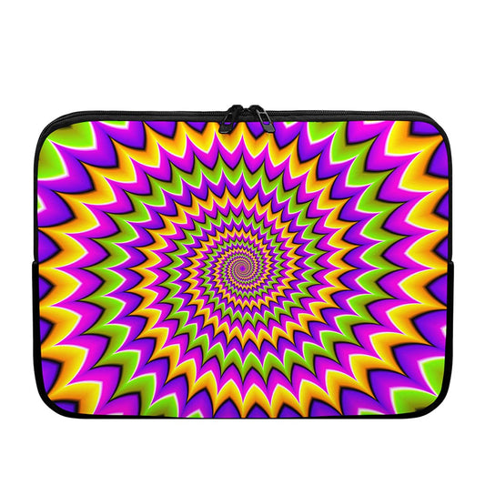 Twisted Colors Moving Optical Illusion Laptop Sleeve