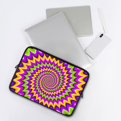 Twisted Colors Moving Optical Illusion Laptop Sleeve