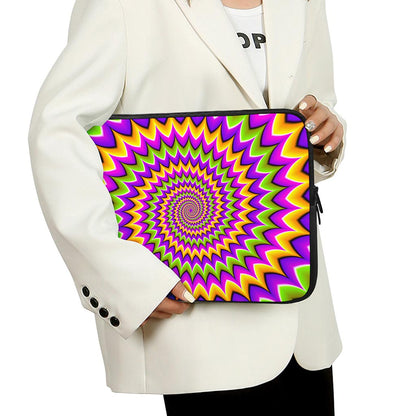 Twisted Colors Moving Optical Illusion Laptop Sleeve