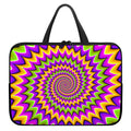 Twisted Colors Moving Optical Illusion Laptop Sleeve With Handle