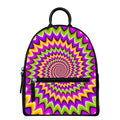 Twisted Colors Moving Optical Illusion Leather Backpack