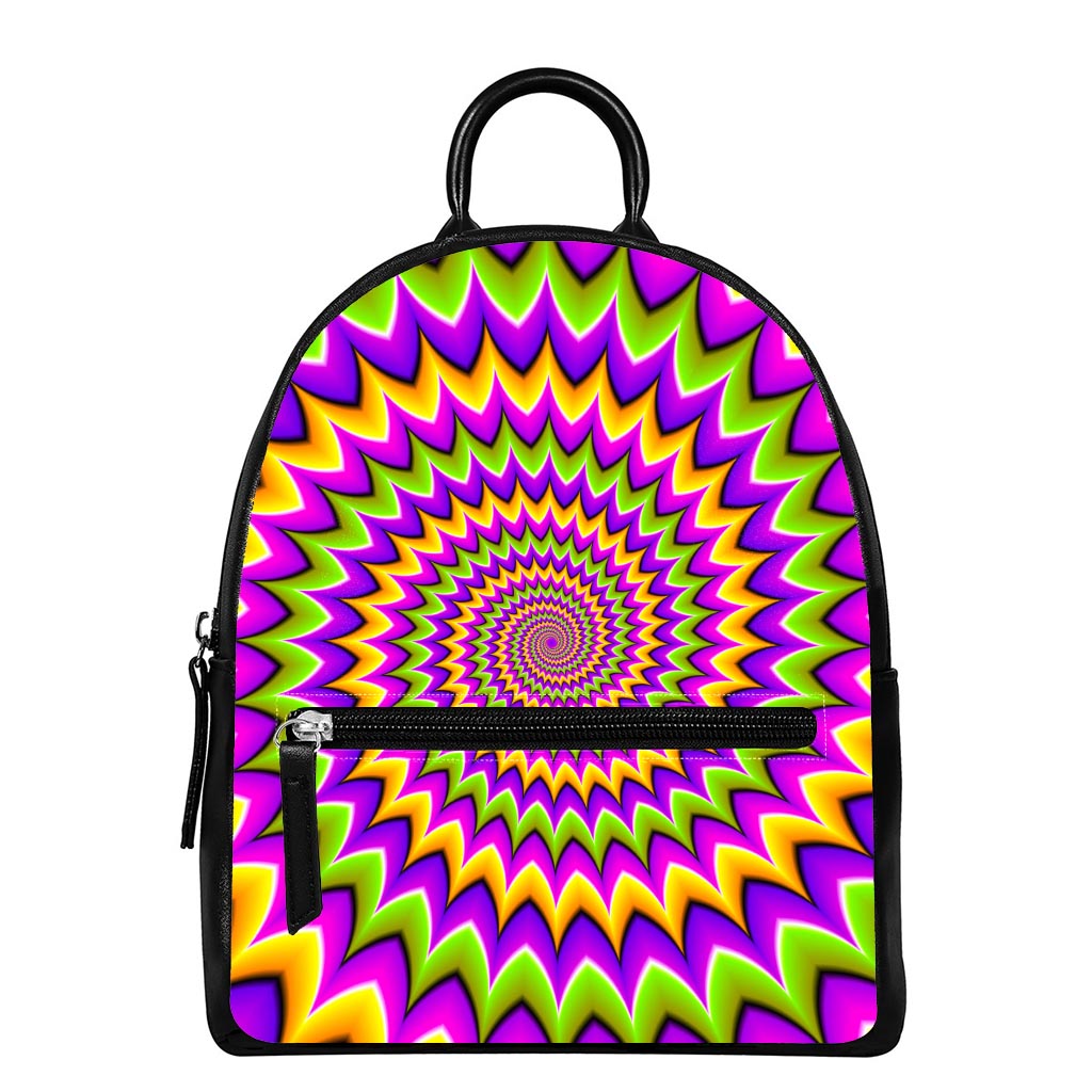 Twisted Colors Moving Optical Illusion Leather Backpack