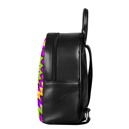 Twisted Colors Moving Optical Illusion Leather Backpack