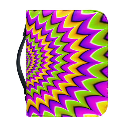 Twisted Colors Moving Optical Illusion Leather Bible Cover