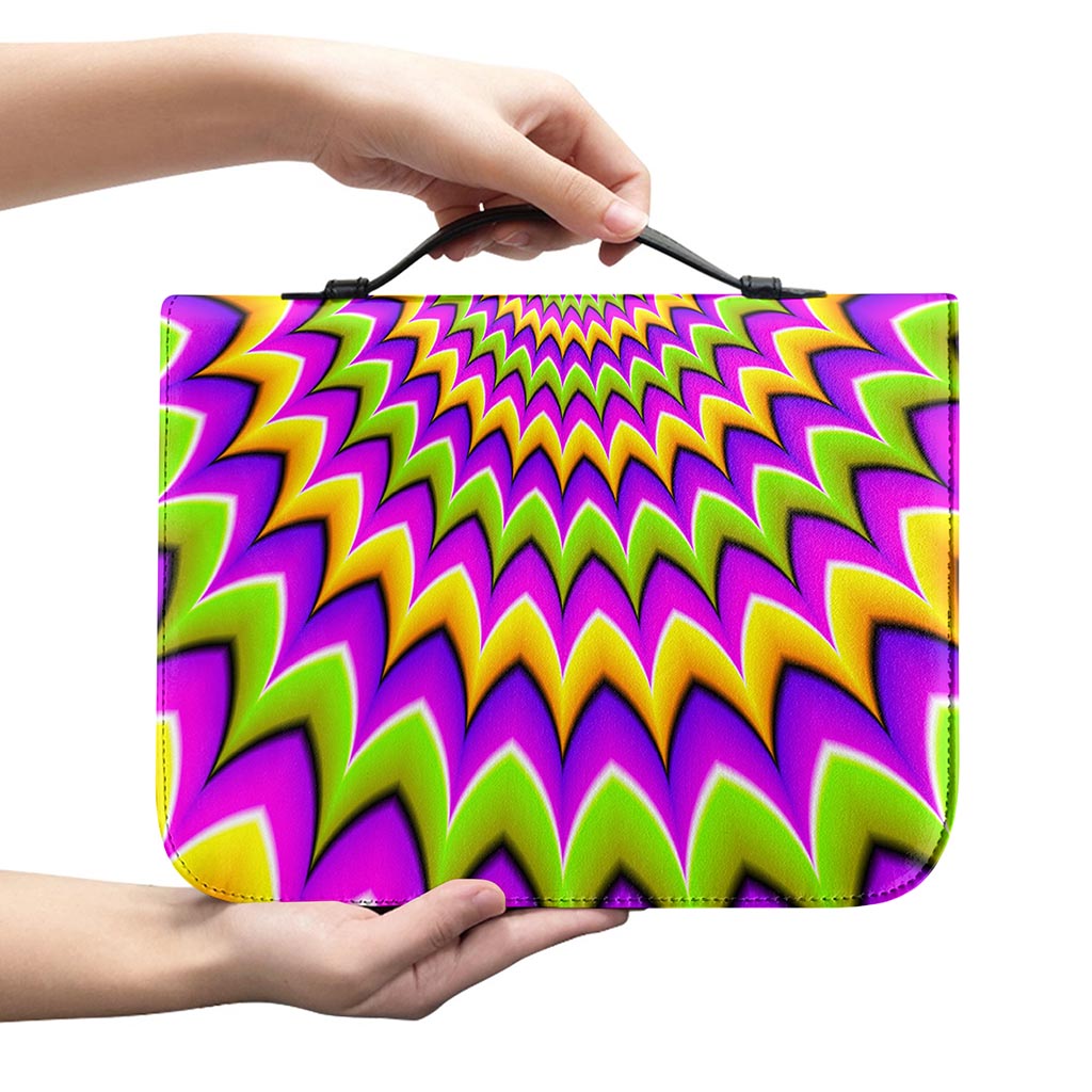 Twisted Colors Moving Optical Illusion Leather Bible Cover