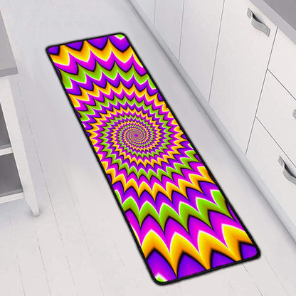 Twisted Colors Moving Optical Illusion Long Kitchen Mat