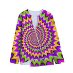 Twisted Colors Moving Optical Illusion Long Sleeve Short Coat