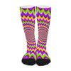 Twisted Colors Moving Optical Illusion Long Socks