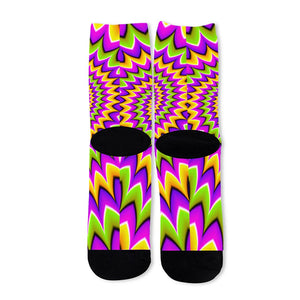 Twisted Colors Moving Optical Illusion Long Socks