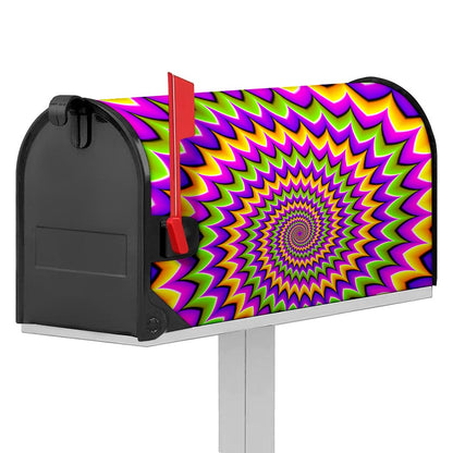 Twisted Colors Moving Optical Illusion Mailbox Cover