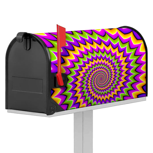 Twisted Colors Moving Optical Illusion Mailbox Cover
