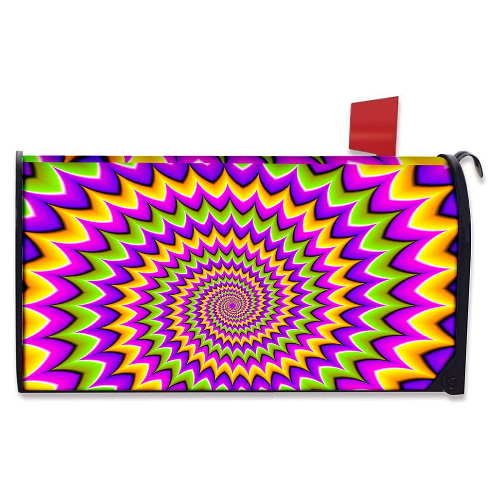 Twisted Colors Moving Optical Illusion Mailbox Cover