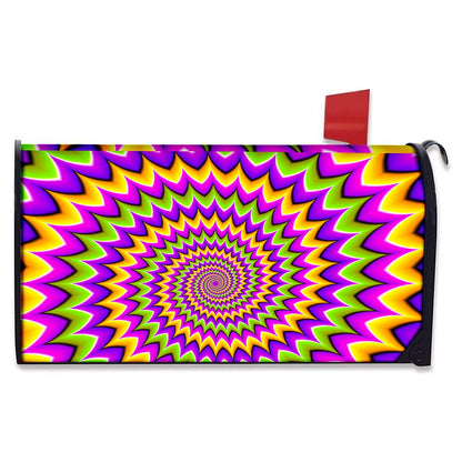 Twisted Colors Moving Optical Illusion Mailbox Cover