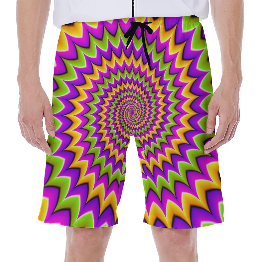 Twisted Colors Moving Optical Illusion Men's Beach Shorts