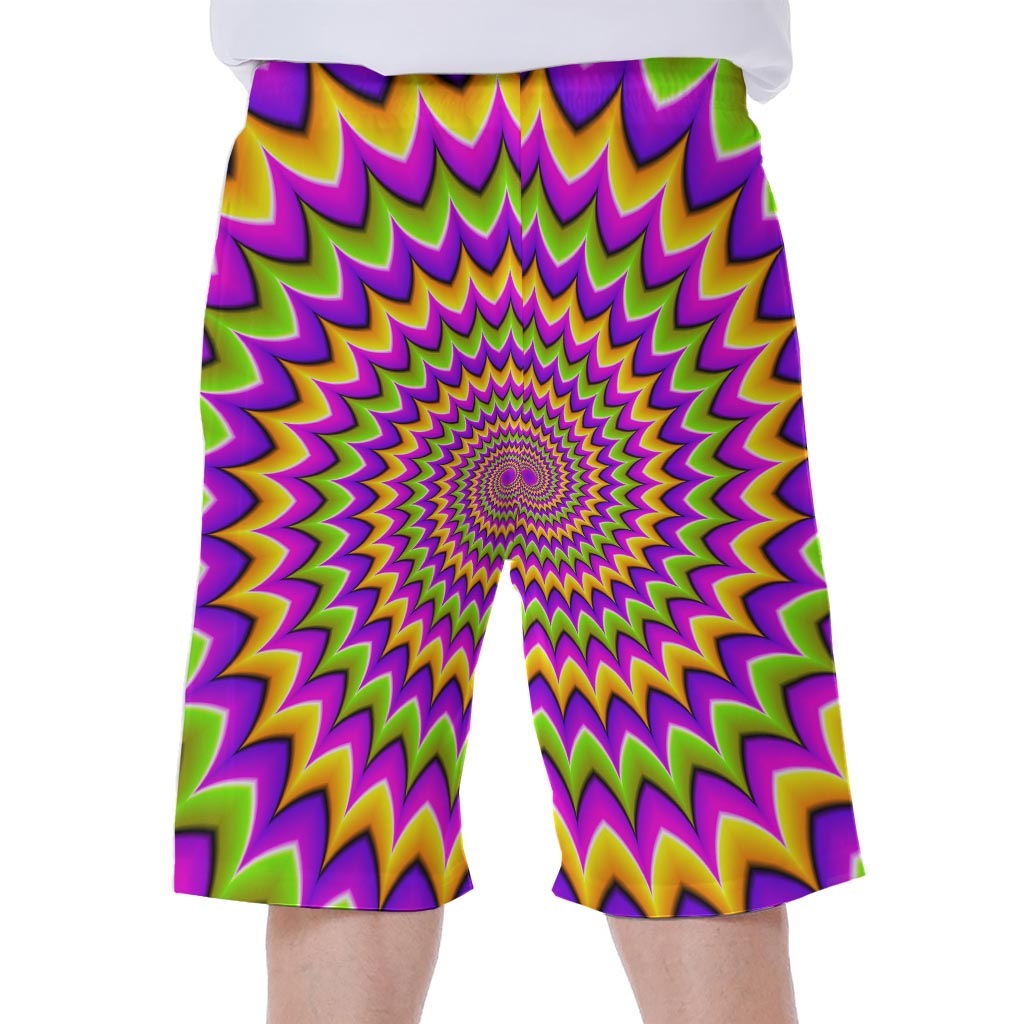 Twisted Colors Moving Optical Illusion Men's Beach Shorts