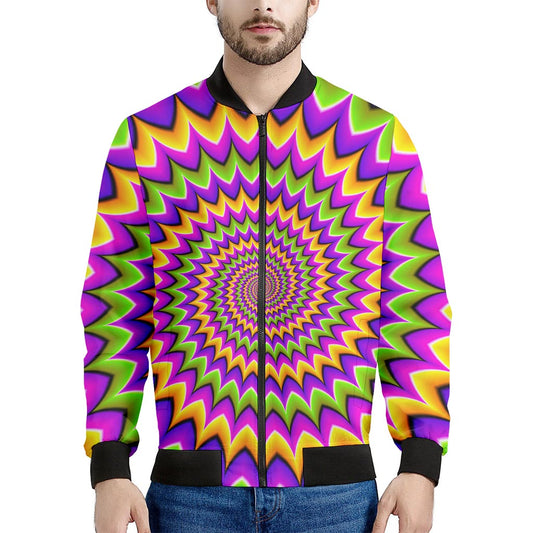 Twisted Colors Moving Optical Illusion Men's Bomber Jacket
