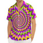 Twisted Colors Moving Optical Illusion Men's Deep V-Neck Shirt