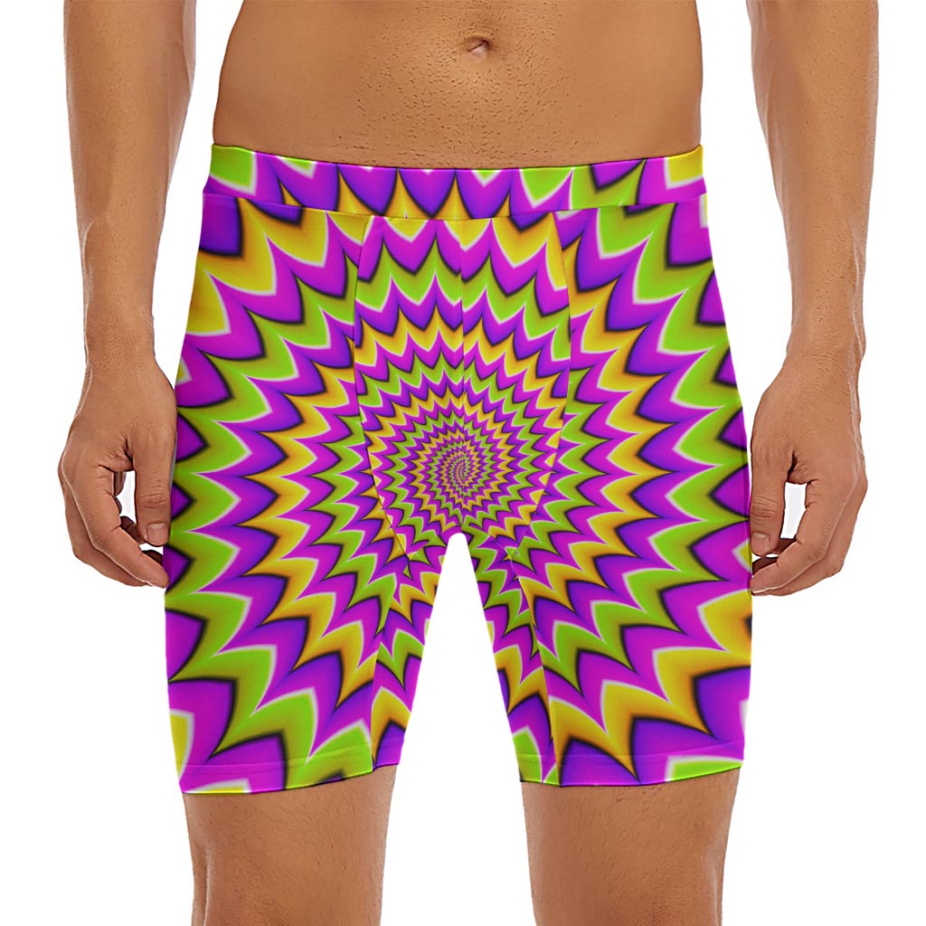 Twisted Colors Moving Optical Illusion Men's Long Boxer Briefs