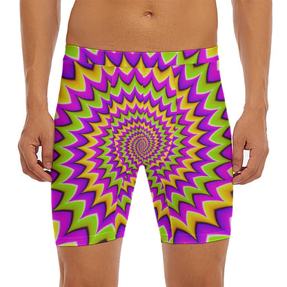 Twisted Colors Moving Optical Illusion Men's Long Boxer Briefs