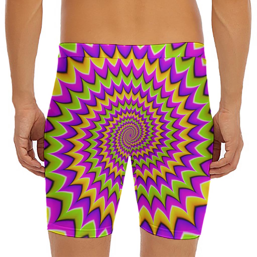 Twisted Colors Moving Optical Illusion Men's Long Boxer Briefs