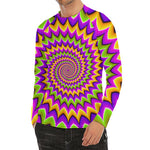 Twisted Colors Moving Optical Illusion Men's Long Sleeve Rash Guard