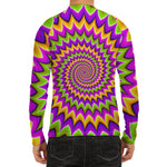 Twisted Colors Moving Optical Illusion Men's Long Sleeve Rash Guard