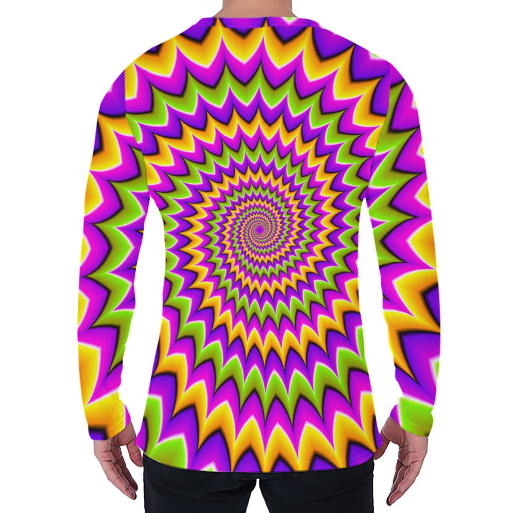 Twisted Colors Moving Optical Illusion Men's Long Sleeve T-Shirt