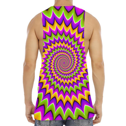 Twisted Colors Moving Optical Illusion Men's Muscle Tank Top
