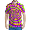 Twisted Colors Moving Optical Illusion Men's Polo Shirt