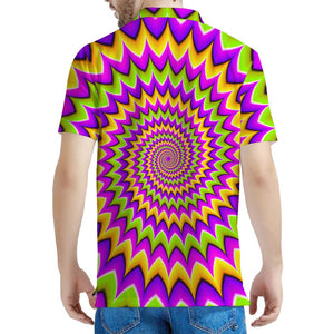 Twisted Colors Moving Optical Illusion Men's Polo Shirt