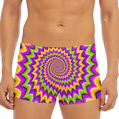Twisted Colors Moving Optical Illusion Men's Short Boxer Briefs