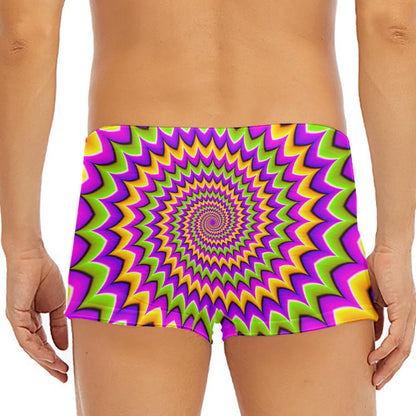 Twisted Colors Moving Optical Illusion Men's Short Boxer Briefs