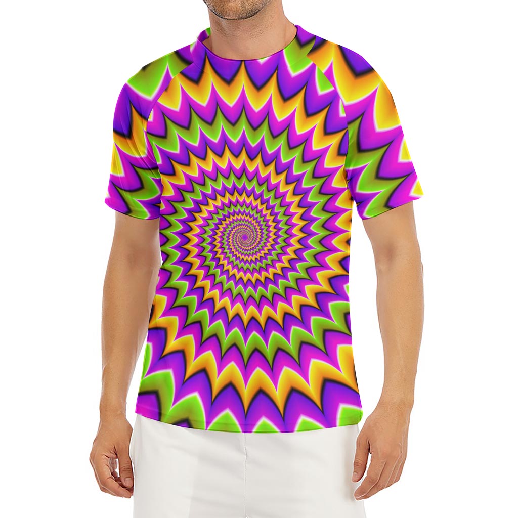 Twisted Colors Moving Optical Illusion Men's Short Sleeve Rash Guard