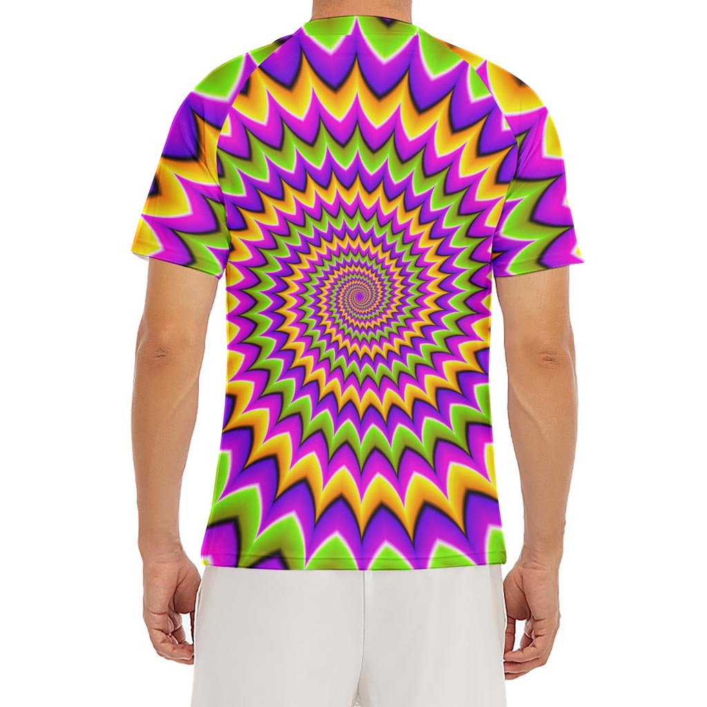 Twisted Colors Moving Optical Illusion Men's Short Sleeve Rash Guard