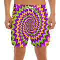 Twisted Colors Moving Optical Illusion Men's Split Running Shorts