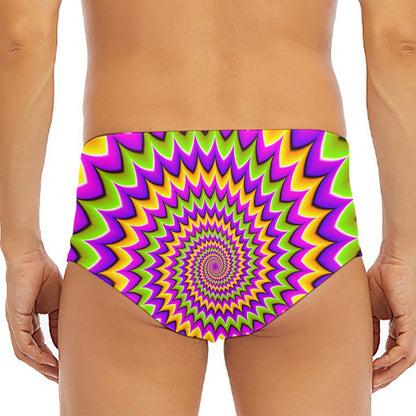Twisted Colors Moving Optical Illusion Men's Triangle Swim Briefs