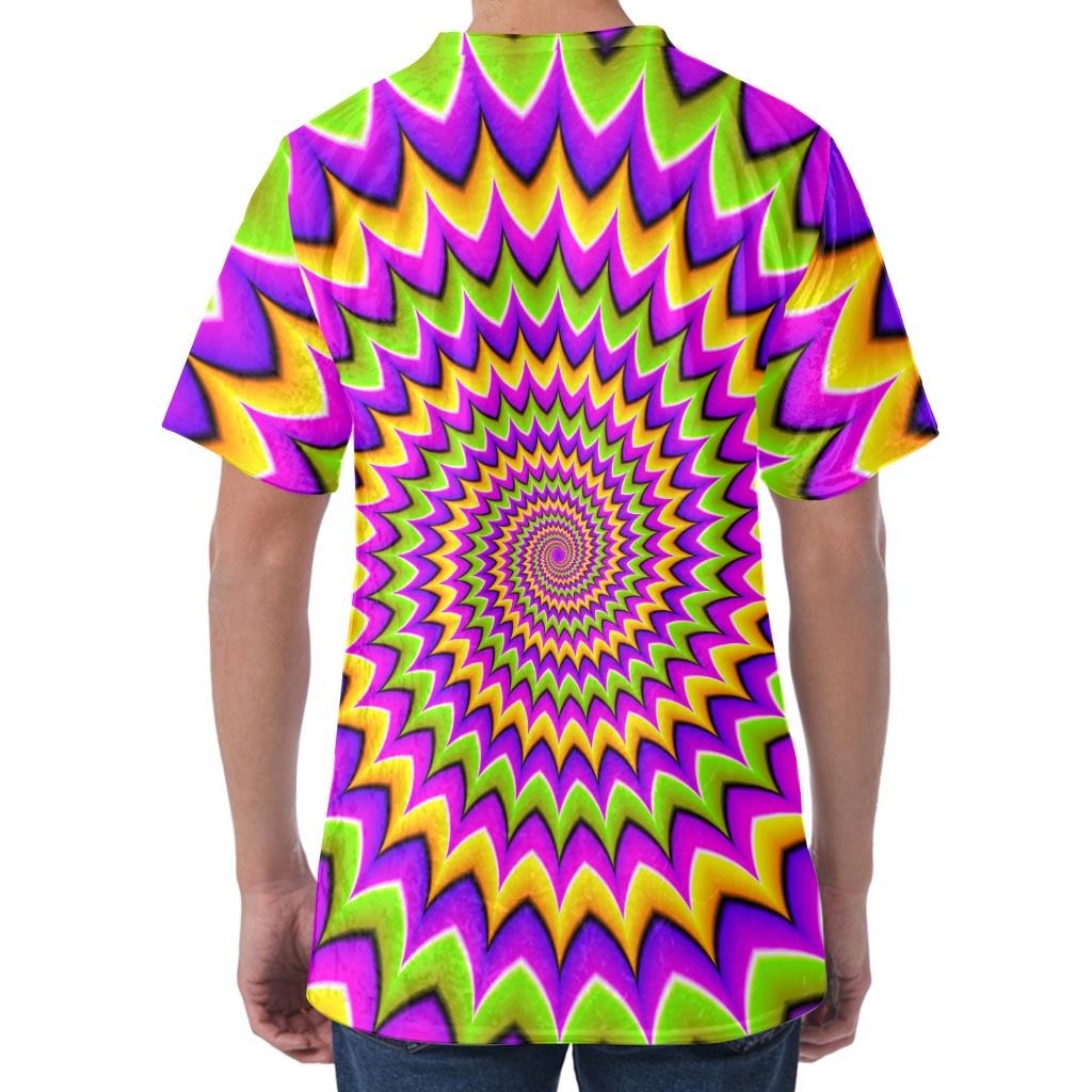 Twisted Colors Moving Optical Illusion Men's Velvet T-Shirt