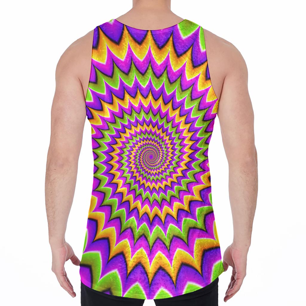 Twisted Colors Moving Optical Illusion Men's Velvet Tank Top
