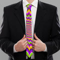 Twisted Colors Moving Optical Illusion Necktie