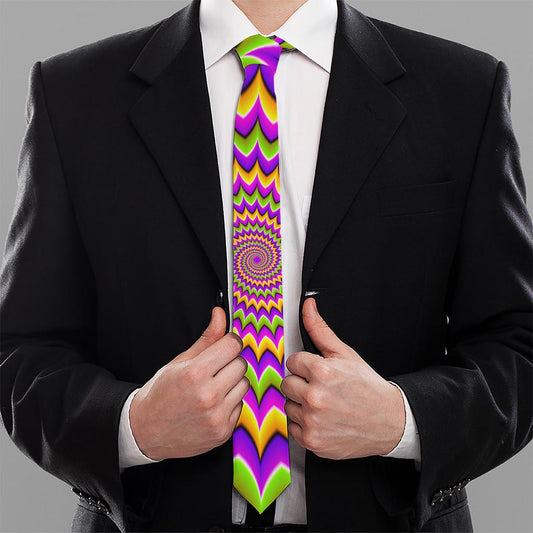 Twisted Colors Moving Optical Illusion Necktie