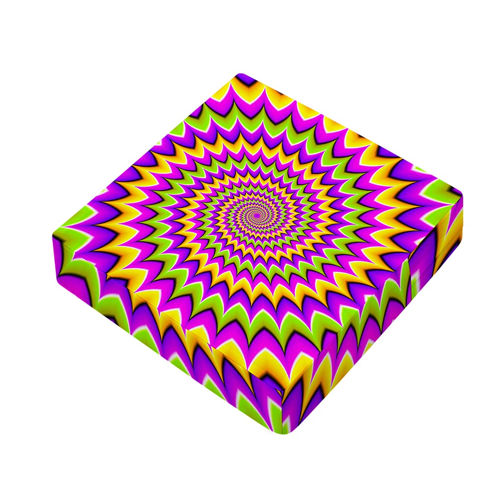Twisted Colors Moving Optical Illusion Outdoor Seat Cushion Cover
