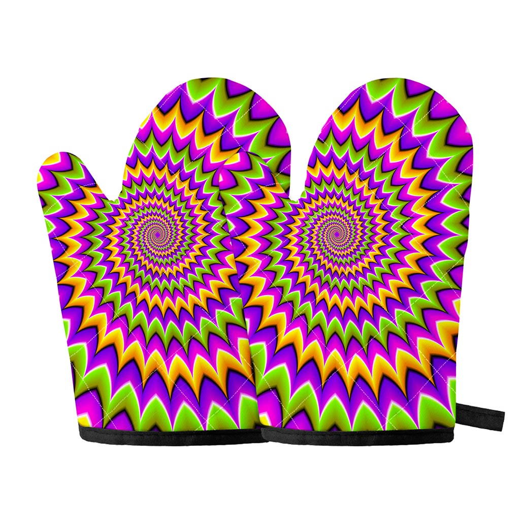 Twisted Colors Moving Optical Illusion Oven Mitts