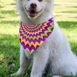 Twisted Colors Moving Optical Illusion Over The Collar Dog Bandana