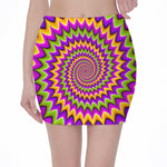 Twisted Colors Moving Optical Illusion Pencil Mini Skirt
