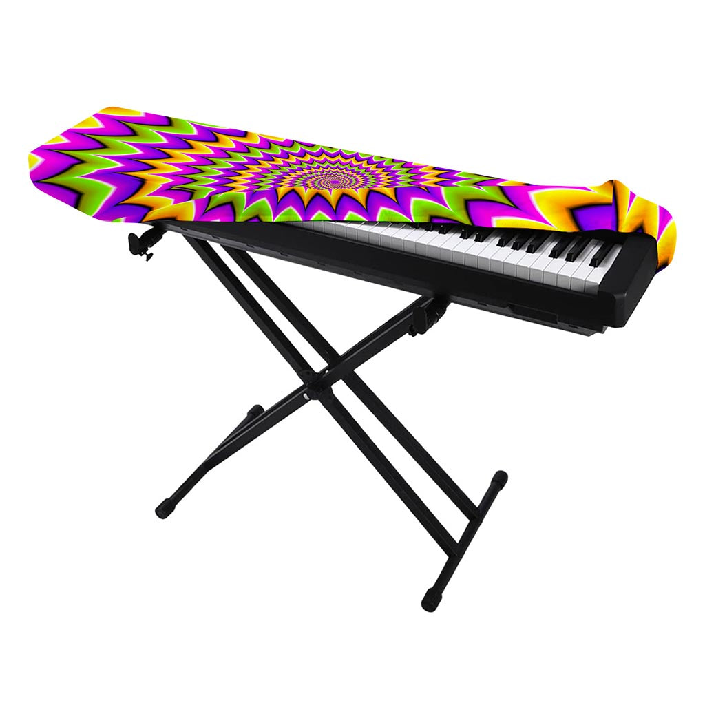Twisted Colors Moving Optical Illusion Piano Keyboard Cover